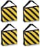 Coopic Set Of Four Black/Yellow Heavy Duty Sand Bag Photography Studio Video Stage Film Sandbag Saddlebag For Light Stands Boom Arms Tripods