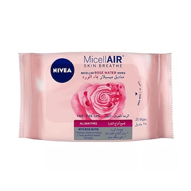 Nivea Micellar Wipes Rose 25 Pieces