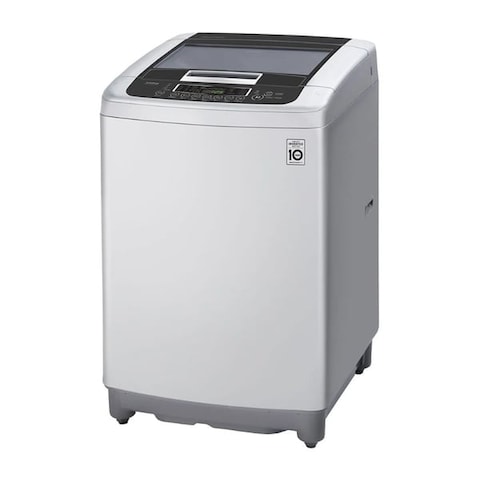 LG 13kg Top Load Fully Automatic Washing Machine, Silver, T1369NEHTF, Smart Inverter Control, Turbo Drum, Smart Diagnosis