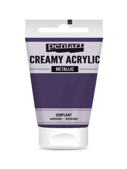 CREAMY ACRYLIC METALLIC EGGPLANT