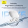 Baseus Wireless Earbuds Bluetooth Headphones 5.3 Bass Stereo Earphones 33H Playtime Bluetooth Earbud andEnvironmental Noise Cancellation Mic IPX5 Waterproof Earbuds For iOS And Android Devices White