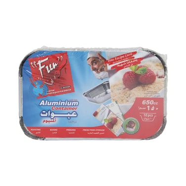 فن عبوات ألمنيوم مع الأغطية 650سم3 ×10حبة