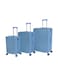 Morano 3-Piece Hardside Abs Spinner Luggage Trolley Set - Sky Blue