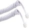 DKURVE&reg; Long Telephone Phone Handset Cable Cord Landline 9Ft Uncoiled / 1.8Ft Coiled Landline Phone Handset Cable RJ9 4P4C Telephone Accessory (WHITE, 1-PACK)