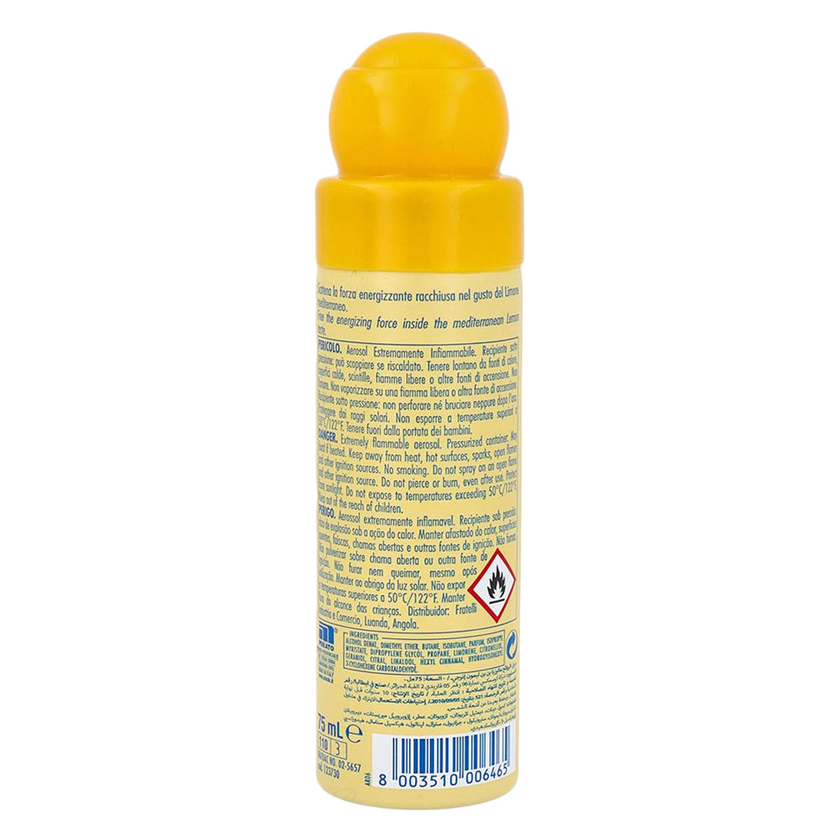 Malizia Bon Bons Kiss Lemon Energy Eau De Toilette Deodorant 75ml
