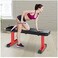 Chest Press Exercise Bench Black Flat Bench Indoor Exercise Workout Home Exercising Weights Dumbbells Sports