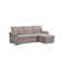 Modern 5 Seater L-Shape Sofa Cum Bed with Comfort Cushion Biege