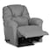 American Polo Linen Rocking &amp; Rotating Recliner Chair - Light Grey - American Polo