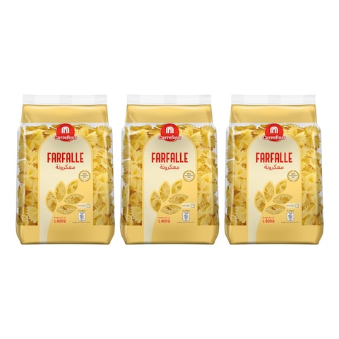 Buy Carrefour Farfalle Pasta 400g Pack of 3 in UAE