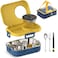Stainless Steel Yellow Tiffin Box Lunch Box Kids Adults With Bag &amp; Free Cutlery