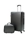 Morano 4-Pieces Luggage Trolley Bags Set (Dark Grey)