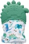 Itzy Ritzy Silicone Teething Mitt &ndash; Soothing Infant Teething Mitten With Adjustable Strap, Crinkle Sound And Textured Silicone To Soothe Sore And Swollen Gums, Dinosaur