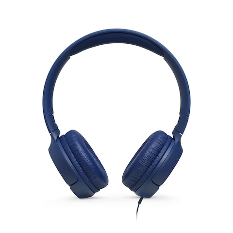 Buy JBL T500 Wired Headphones Blue Online | Carrefour Qatar