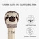 Warmie Sloth Cat Scratcher, 95 cm Tall Cat Scratching post for Indoor Cats, Sisal Rope Cat Scratcher with dangling ball (Chocolate+Beige)