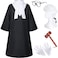 FITTO Lawyer Costume for Kids with Gavel, Wig and Glove, Perfect for Dress up Play and Halloween