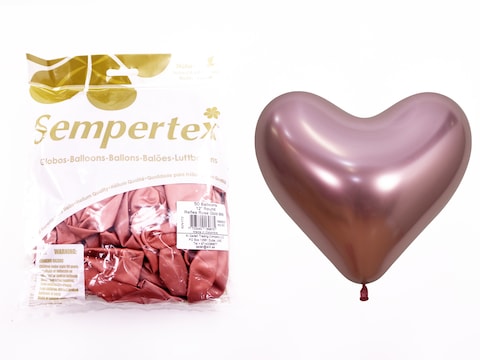Sempertex Heart shape balloon 50 pcs, 14&#39;&#39;Round Balloon, Party Reflex  pink 14&quot;-50pk