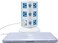 3 Layers Extension Outlet With 2 USB Ports, Universal Vertical Multi Socket, 2.8M Cord and UK-Plug Multi Charging Station (Blue)