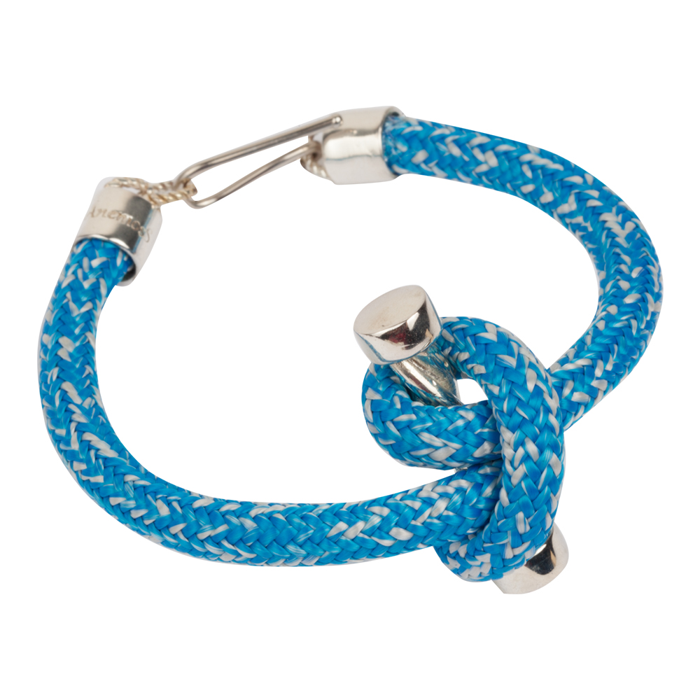 Silver Plated Men&#39;s Bracelet with AnemosS Sailor&#39;s Knot Design