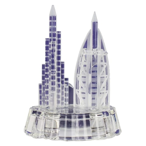 Winds Trading Ahlan UAE Burj Al Arab With Burj Khalifa 1 Blue And Clear