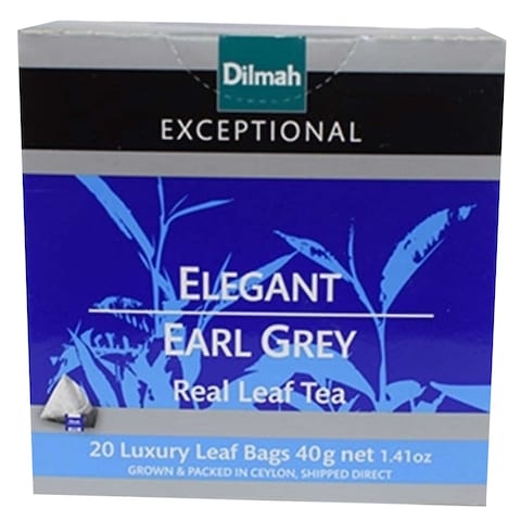 Dilmah Exceptional Elegant Earl Grey Leaf Tea 20 Sachets, 40g