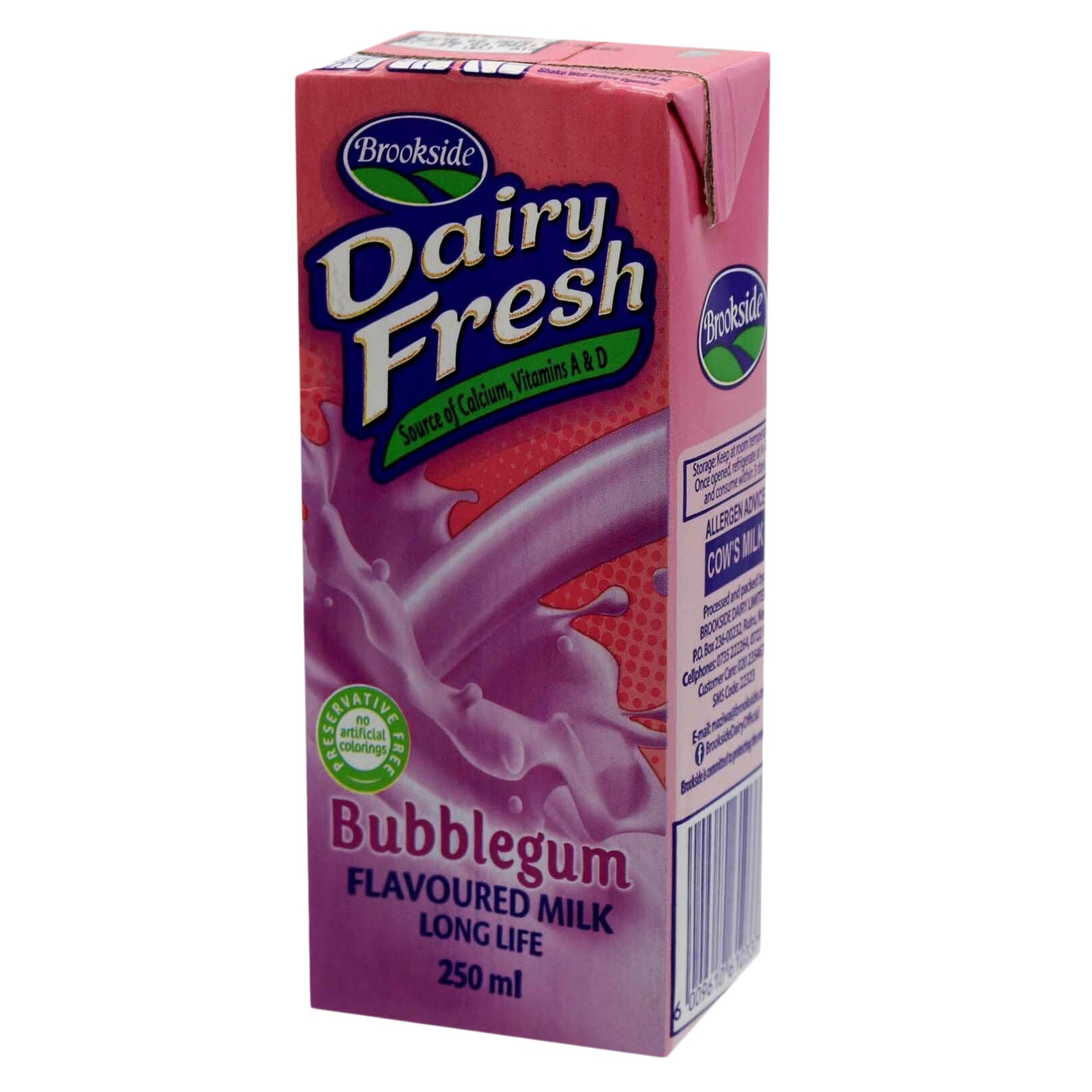 Brookside Dairy Fresh  Bubble Gum Flavoured Milk 250ml - Long Life