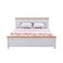 Home Style Denis King Size Bed White 91x2080x105cm