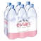 Evian Natural Mineral Water 1L x Pack of 6