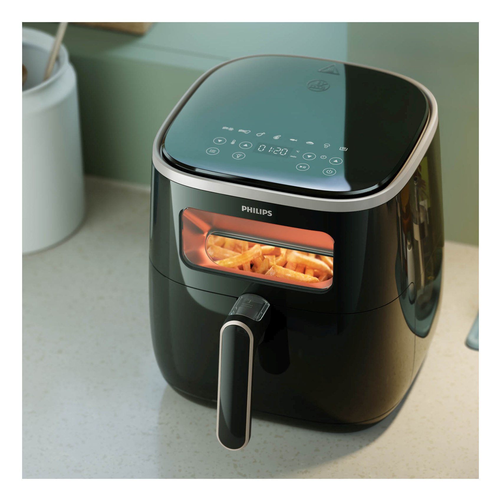 Philips 3000 Series XL Air Fryer HD9257/80 Black 5.6L