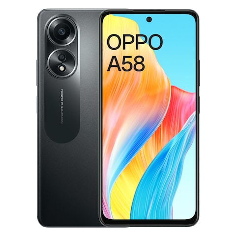 Oppo A58 6GB RAM 128GB ROM 5G Dual SIM Smartphone 6.56 Inch Black