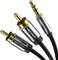 Vention RCA Audio Cable 3.5mm To 2RCA Y Splitter Stereo Audio Cable 2 RCA Phono Male To 3.5mm Compatible With DJ Controller Speaker TV Car Stereo Hi-Fi Amplifer Smartphones MP3 Tablets (2M)
