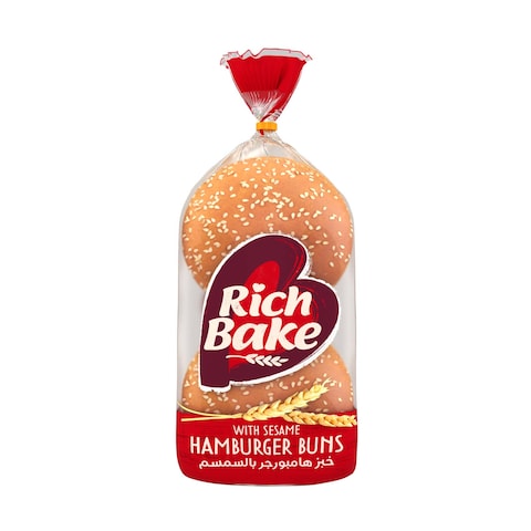 Rich Bake Hamburger Buns with Sesame - 235 gram