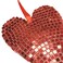 Red Mosaic Heart Christmas Hanging Decor 16x16cm