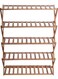 Lingwei 5-Tier Wooden Foldable Shelf Storage Organizer Shoe Rack, Beige, 25X70X88cm