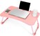 Foldable Laptop Table Tray Portable Lap Desk Notebook Stand with Cup Holder