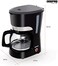 Geepas 1.5L Filter Coffee Machine &ndash; 1000W Coffee Maker For Instant Coffee Espresso Macchiato - Anti-Drip Function, On/Off Switch With Light Indicator &ndash; High Temperature Glass Carafe - 2 Year Warranty