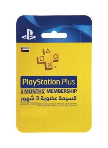 Buy Sony PlayStation Plus 3-Month Membership Card Online | Carrefour UAE