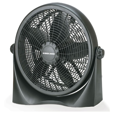 Black &amp; Decker Box Fan Fb1620-B5, 3 Speed, Black