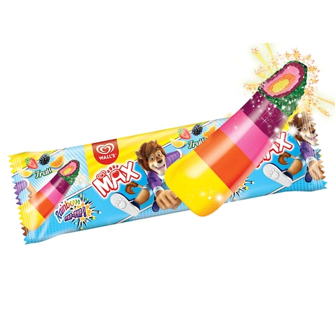 Wall&#39;s Max Rainbow Fruit Popping Candies 62ml