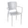 Tramontina Since 1911, Made In Brazil Sofia Gray Polypropylene And Fiberglass Chair With Arms And Solid Backrest