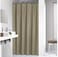 Heavy duty water proof mold and mildew resistant Premium PEVA Brown colour shower curtain liner with 12 numbers durable white plastic hooks