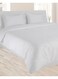 Krude 100% Cotton 250Tc Sateen 1cm Stripe Duvet Cover 1Pc Cotton, White 165X225cm
