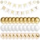 Party Time 33-Pieces Gold &amp; White Happy Birthday Decoration Set , Happy Birthday Banner, Gold Confetti Balloons and Latex Balloons Set For Birthday Party Decoration - Party Supplies
