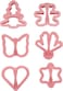 Royalford Biscuit Moulds, 6Pcs Mould For Baking Biscuit, Rf10959, Cookie Cutters For Children, Baking Tools For The Kitchen, 6Pcs Different Shape Mould