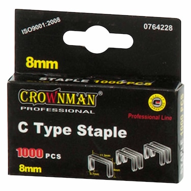 Crownman Professional C Type Staple 8mmx1000 Pieces