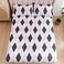 RISHAHOME 3-Piece King Size Printed Flat Sheet Set 1 Flat Sheet + 2 Pillow Cases Microfibre REVERIE