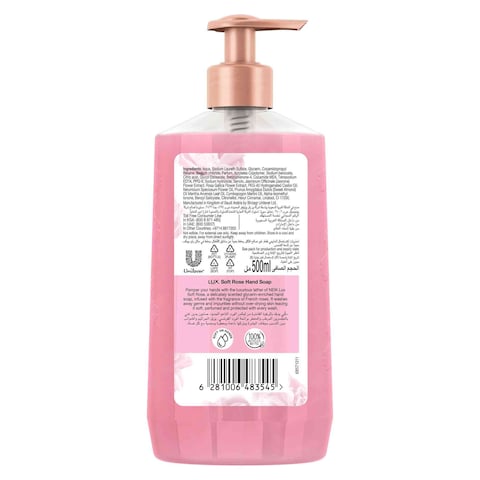 LUX Perfumed Liquid Hand Wash Soft Rose 500ml