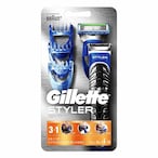 Buy Gillette Fusion Proglide Styler 3-In-1 Beard Trimmer And Razor Blue in UAE