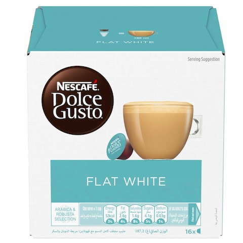 Nescafe Dolce Gusto Flat White Coffee 16 Capsules