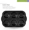 Royalford Black 6 Cup Jumbo Muffin Pan, Rf7043, Aluminum