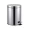 Winsor Stainless Steel Pedal Dustbin With Removable Inner Bucket, Trash Can Round Shape Dustbin For Bathroom, Home, Kitchen, Washrooms, Room And Office (8.0 ltr)